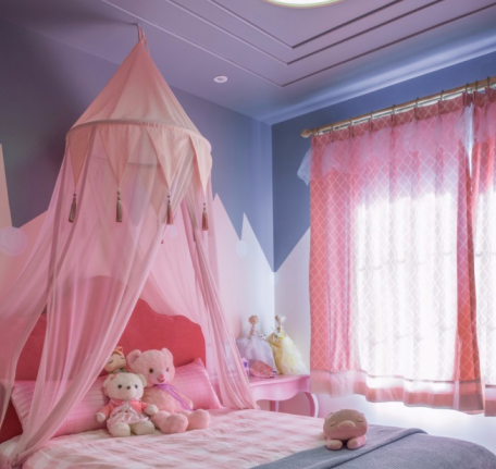 贝壳粉儿童房卧室
